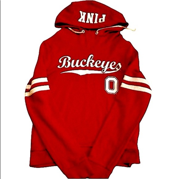 PINK OHIO STATE BUCKEYES HOODIE S - Picture 1 of 4